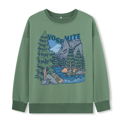 Yosemite National Park  Front-printed Sweatshirt