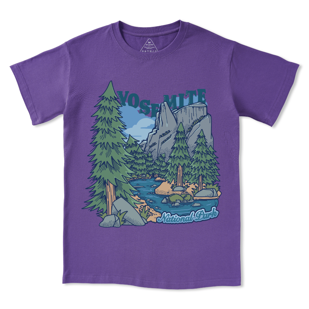 Yosemite National Park Front-printed Tee