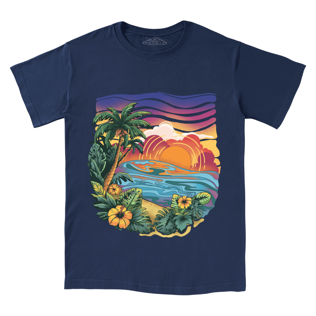 Golden Beach Front-print Tee