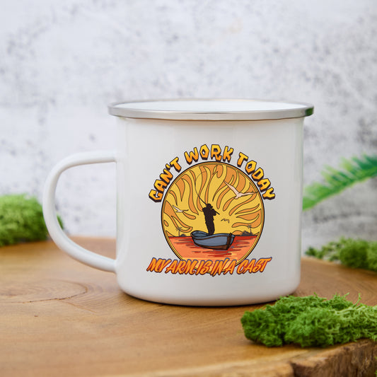 Freeleaf Can't Work Today Enamel Mug