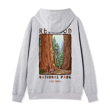 Freeleaf Redwood National Park Unisex Nature Inspired Fleece Full-Zip Hoodie