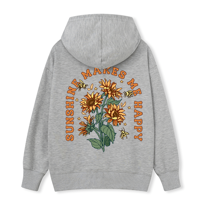 Freeleaf Sunshine Makes Me Happy Unisex Nature Inspired Hoodie