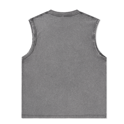 Freeleaf Infinite Fun Time Front-printed Unisex Washed Tank Tops