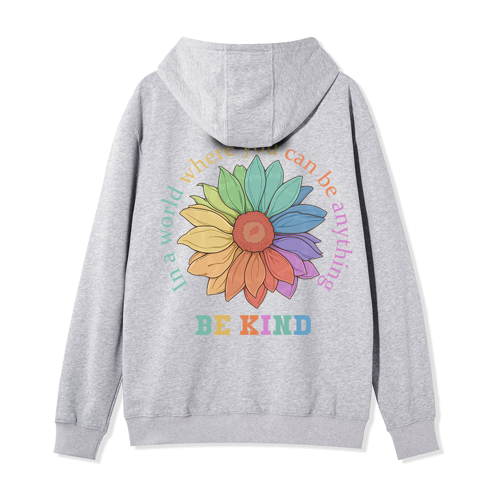 Freeleaf  Be Kind Full-Zip Back-printed Hoodie