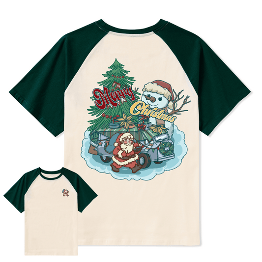 Magical Christmas Eve Raglan Short Sleeve Top