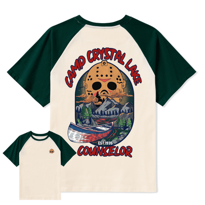 Camp Crystal Lake Raglan Short Sleeve Top