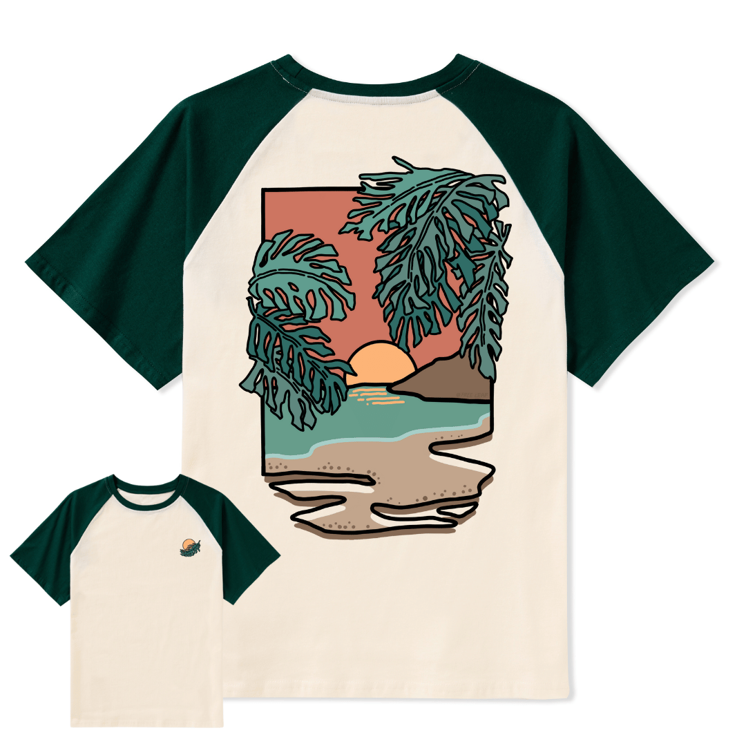 Hawaiian Vacation Raglan Short Sleeve Top