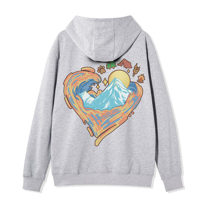 Freeleaf Heart of Wilderness Camping Unisex Nature Inspired Fleece Full-Zip Hoodie