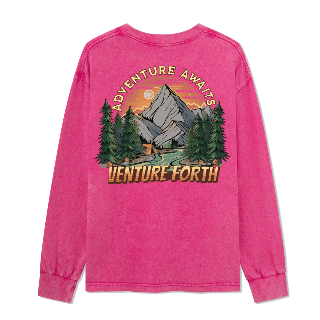 Adventure Awaits Washed Long Sleeve Top