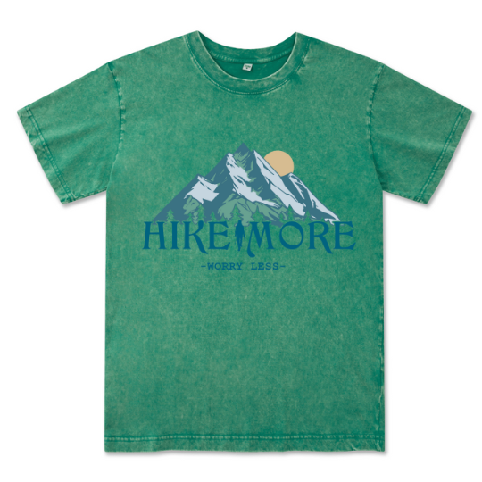 Hike More Front-printed Washed Tee