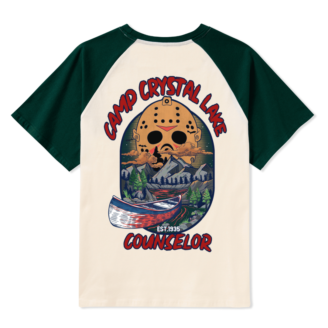 Camp Crystal Lake Raglan Short Sleeve Top