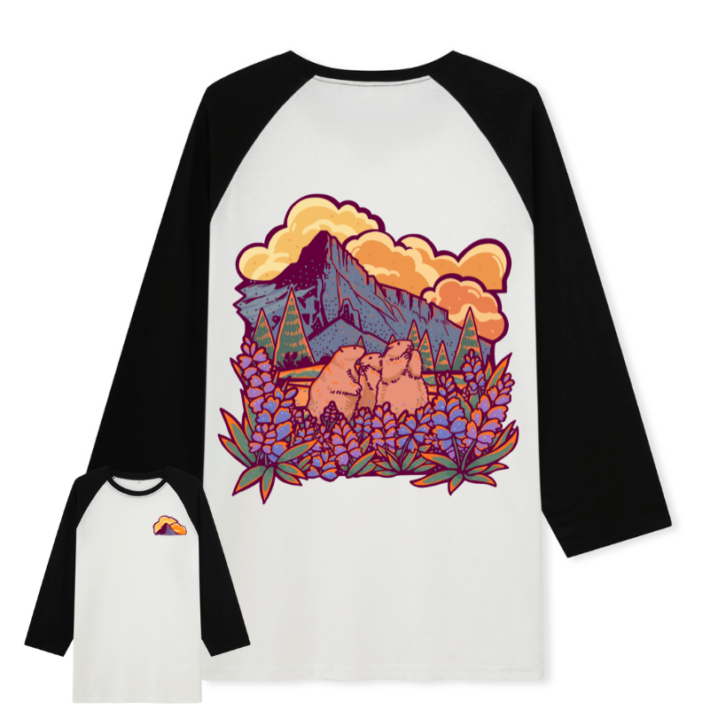 Mount Rainier National Park Raglan Long Sleeve Top