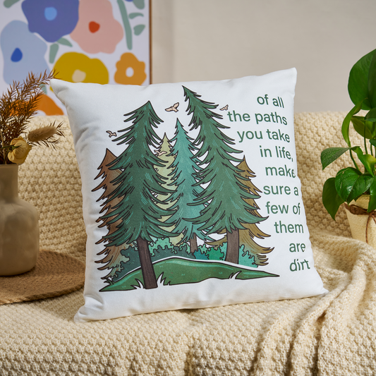 Freeleaf Path Of Life Cotton Linen Cushion Pillow