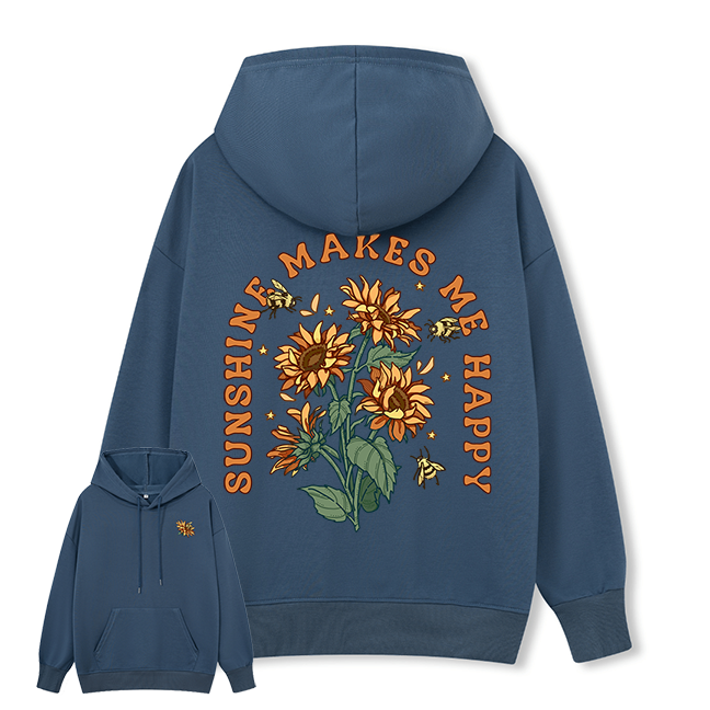 Freeleaf Sunshine Makes Me Happy Unisex Nature Inspired Hoodie