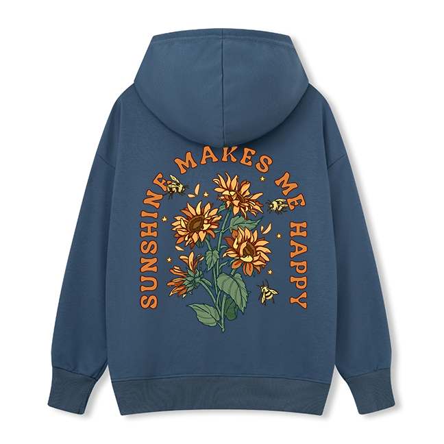 Freeleaf Sunshine Makes Me Happy Unisex Nature Inspired Hoodie