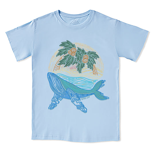 Striated Whale Front-printed Tee