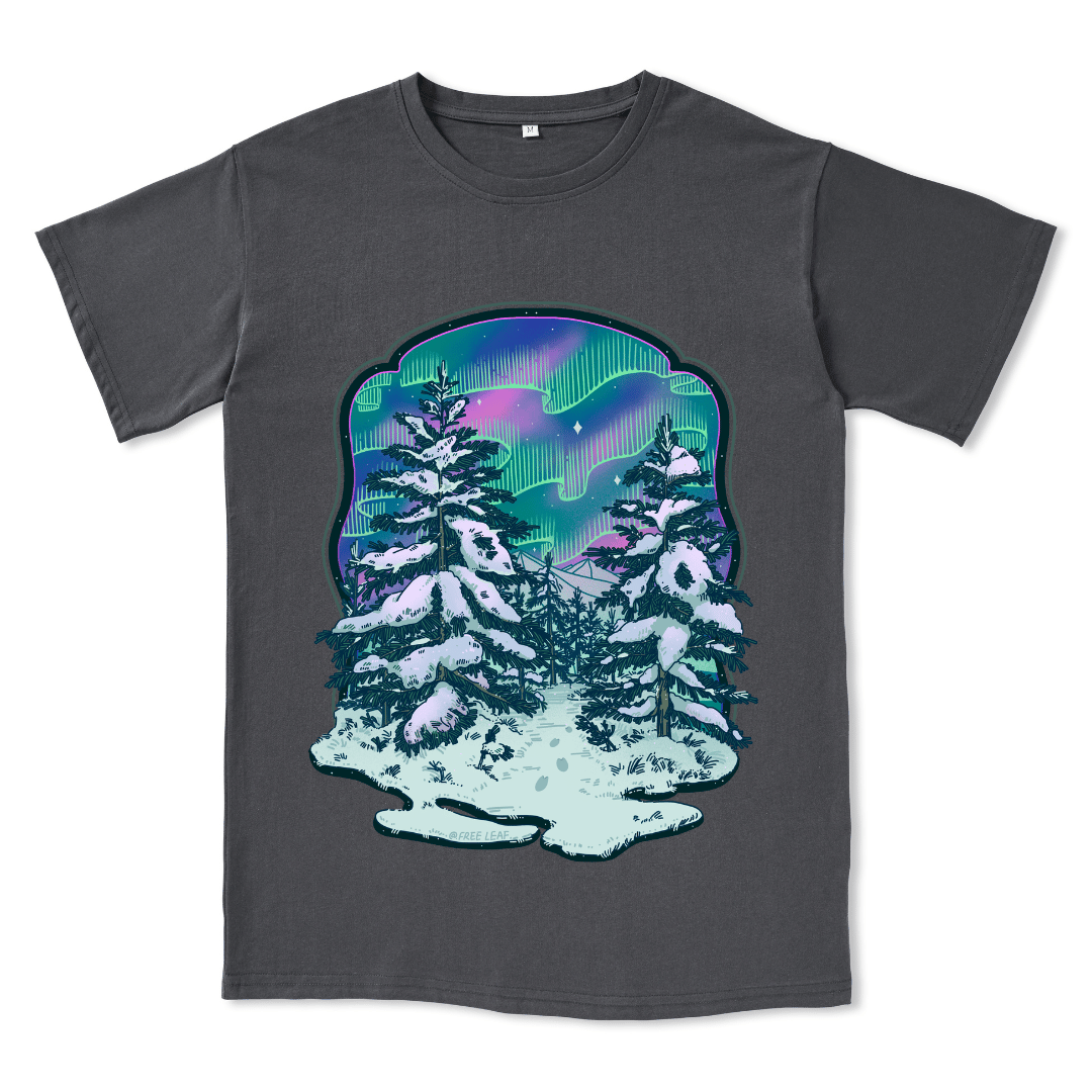 Winter Aurora Front-printed Tee