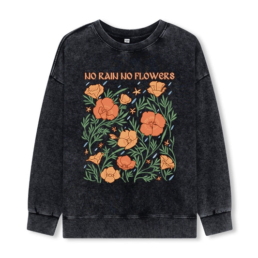 Freeleaf  No Rain No Flowers Washed Sweatshirt