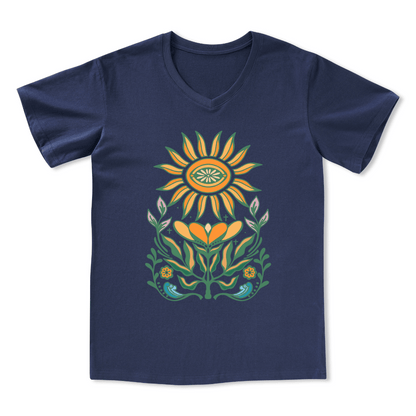 Sunflower Front-printed V-neck Tee