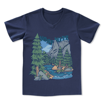 Yosemite National Park Front-printed V-neck Tee