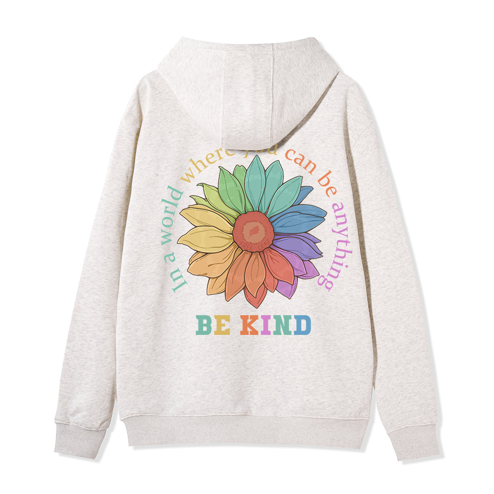 Freeleaf  Be Kind Full-Zip Back-printed Hoodie