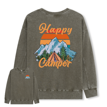 Happy Camper Washed Sweatshirt