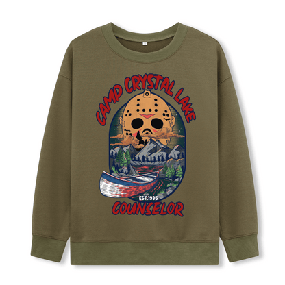 Camp Crystal Lake Front Print Sweatshirt