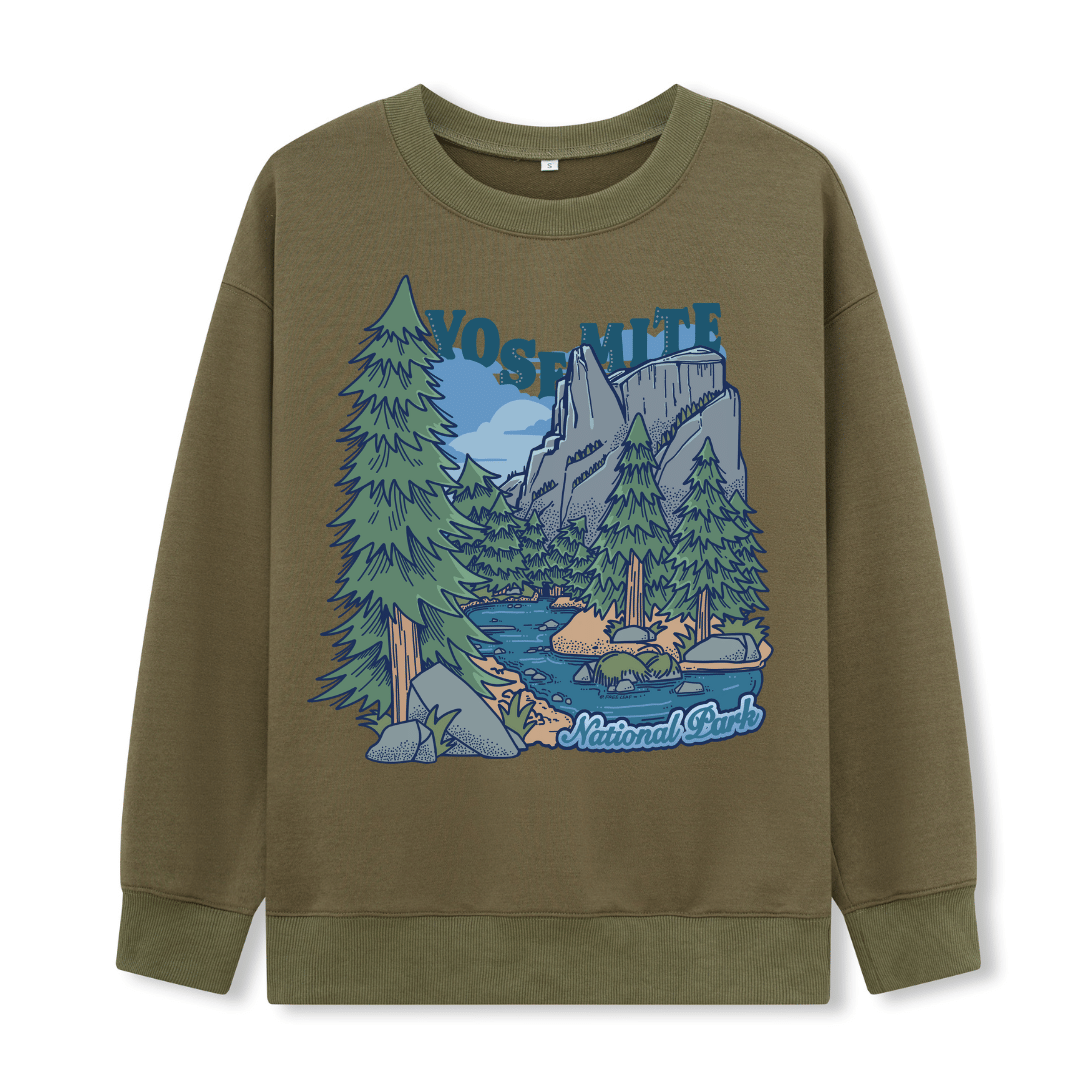 Yosemite National Park  Front-printed Sweatshirt