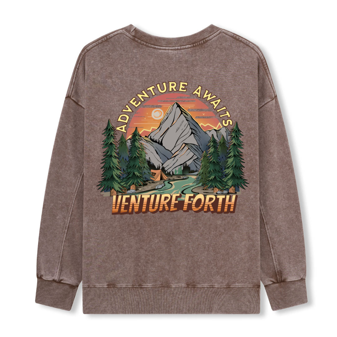 Adventure Awaits Washed Sweatshirt