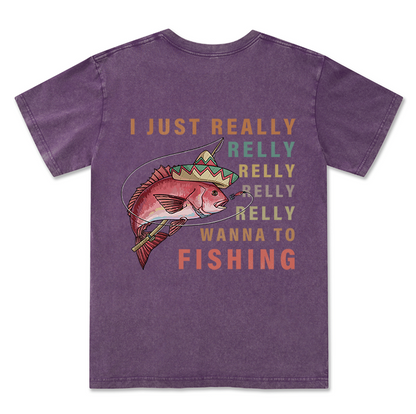 Freeleaf Fiesta Fishing Fever Unisex Washed Tee