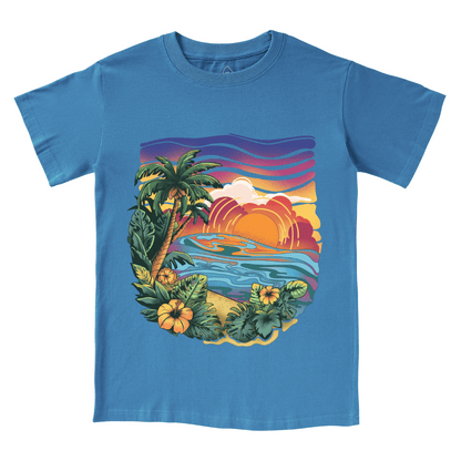 Golden Beach Front-print Tee