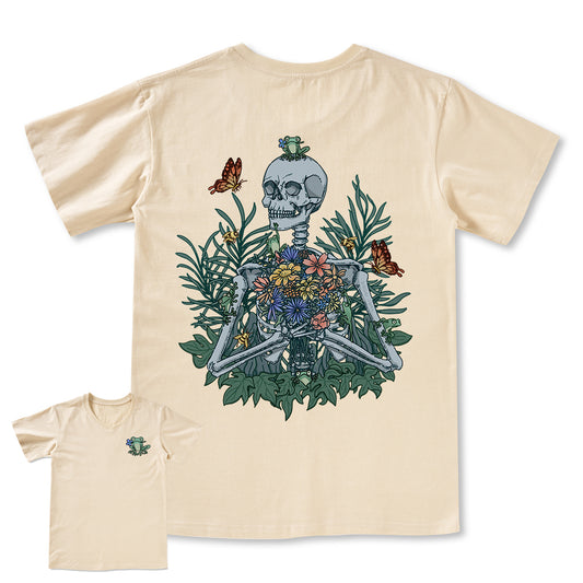 Freeleaf Rebirth in Bloom Unisex Nature Inspired V-neck Tee