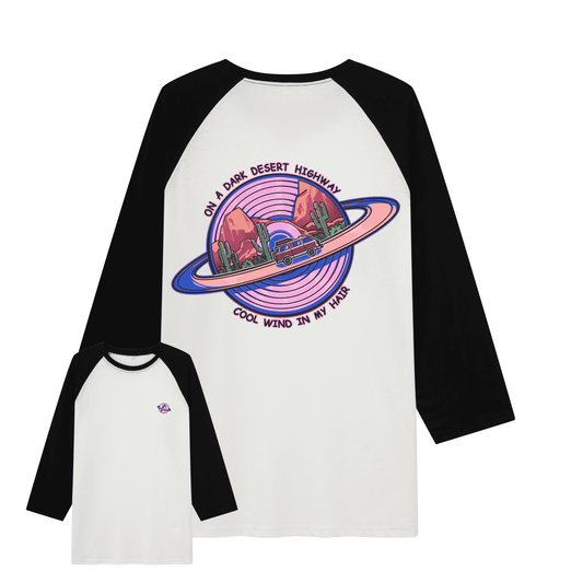 On The Road  Raglan Long Sleeve Tops