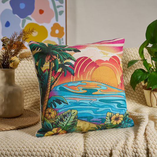 Freeleaf Golden Beach Short Plush Cushion Pillow