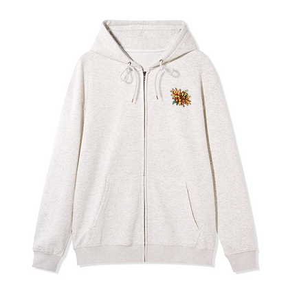 Freeleaf Sunshine Makes Me Happy Unisex Nature Inspired Fleece Full-Zip Hoodie