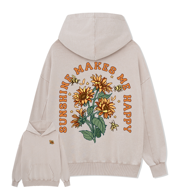 Freeleaf Sunshine Makes Me Happy Unisex Nature Inspired Hoodie