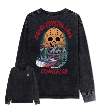 Camp Crystal Lake Washed Long Sleeve Top