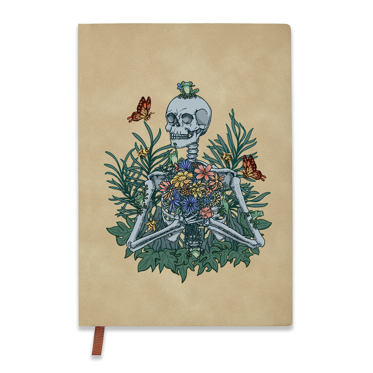 Freeleaf Rebirth in Bloom Vintage Leather Journal Notebook