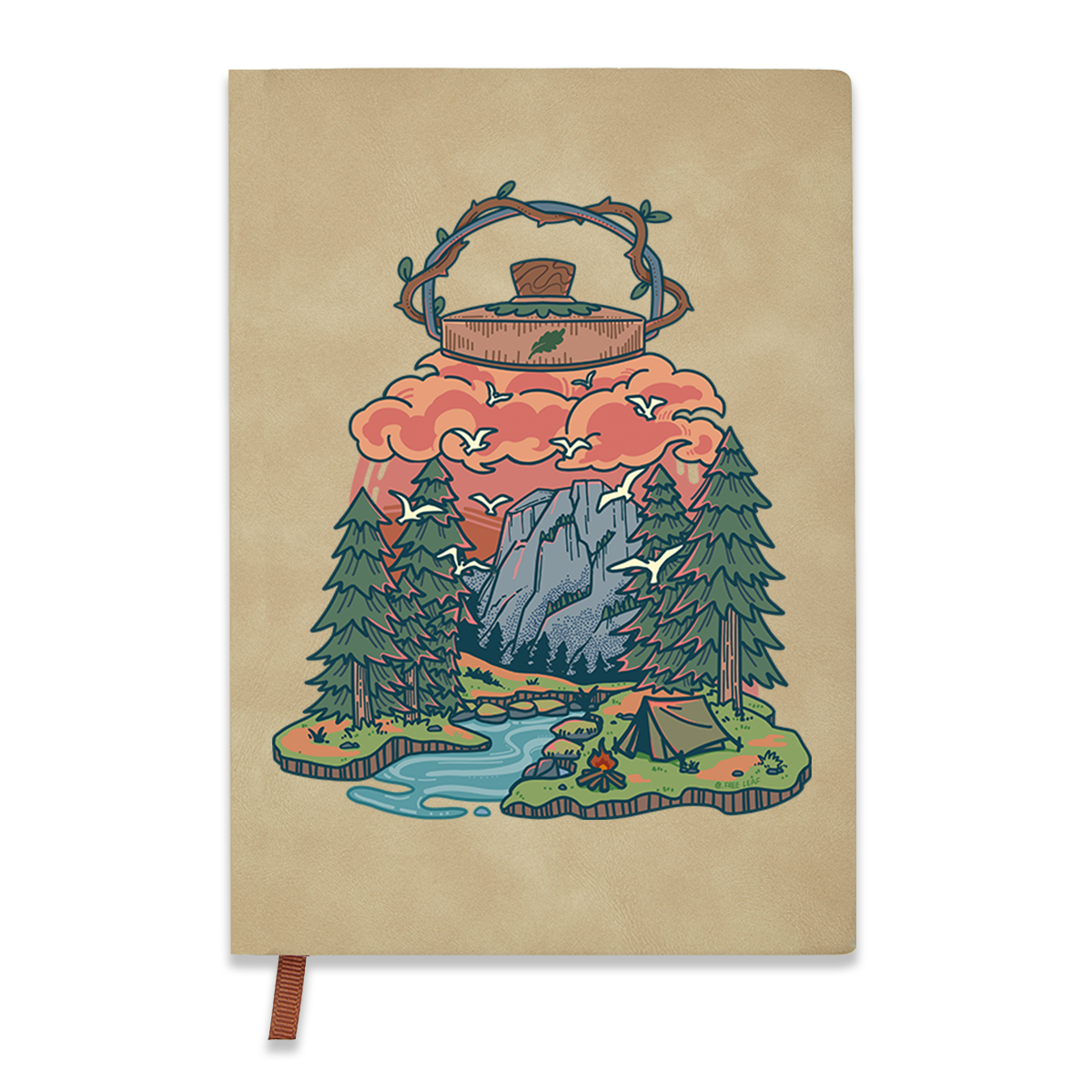 Freeleaf Go And Discover Vintage Leather Journal Notebook