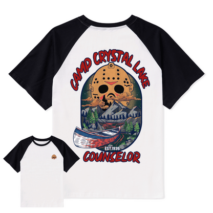 Camp Crystal Lake Raglan Short Sleeve Top