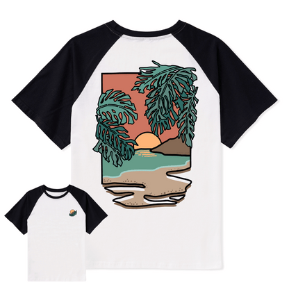 Hawaiian Vacation Raglan Short Sleeve Top