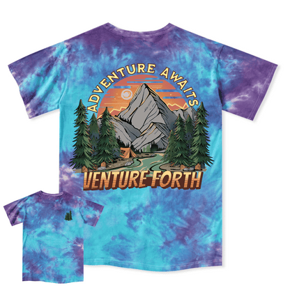 Adventure Awaits Tie Dye Tee