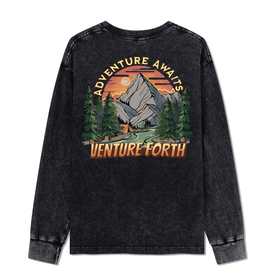 Adventure Awaits Washed Long Sleeve Top