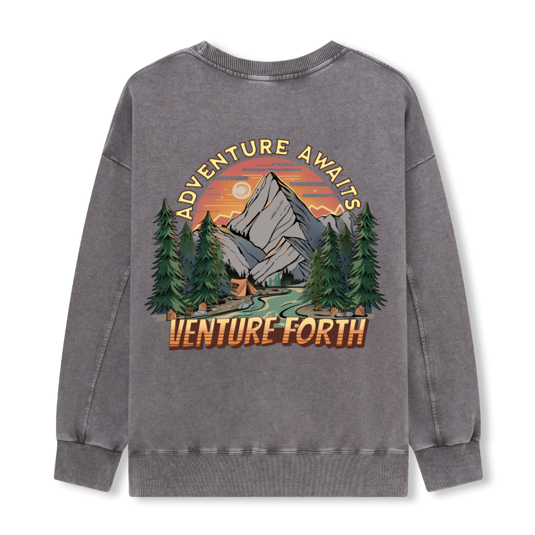 Adventure Awaits Washed Sweatshirt