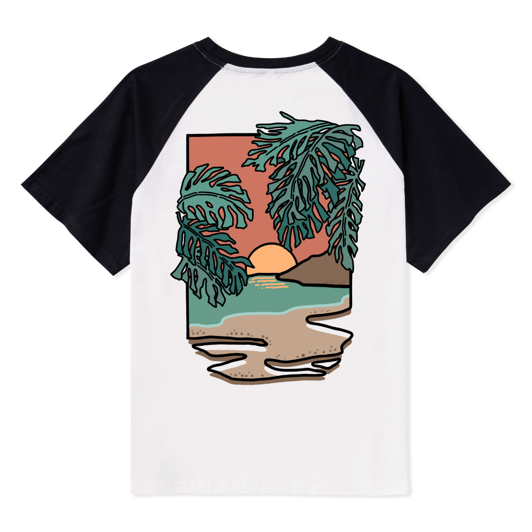 Hawaiian Vacation Raglan Short Sleeve Top