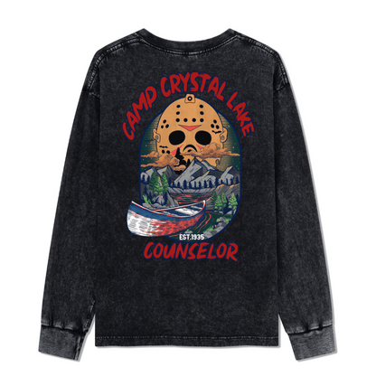 Camp Crystal Lake Washed Long Sleeve Top