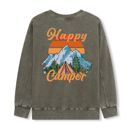 Happy Camper Washed Sweatshirt