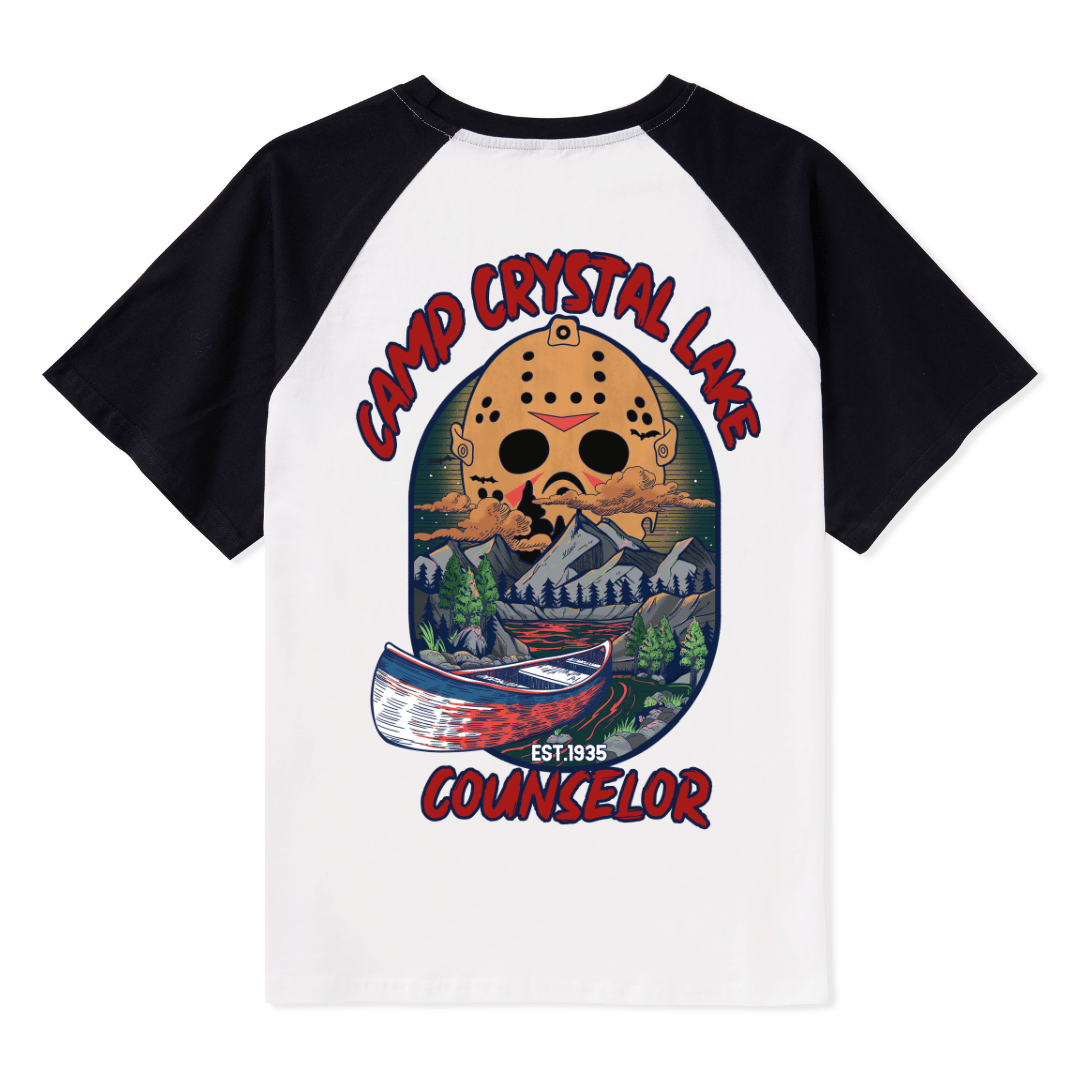 Camp Crystal Lake Raglan Short Sleeve Top