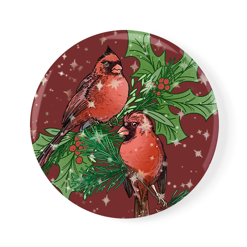 freeleaf-christmas-cardinal-badge-pin