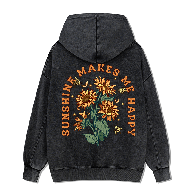 Freeleaf Sunshine Makes Me Happy Unisex Nature Inspired Hoodie